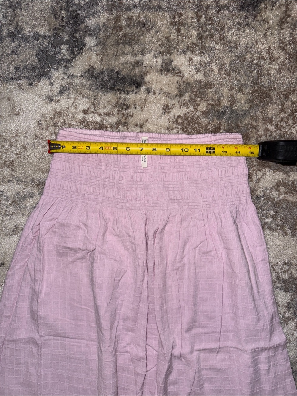 American Eagle Outfitters Light Pink Smocked Midi Skirt - Picture 4 of 7
